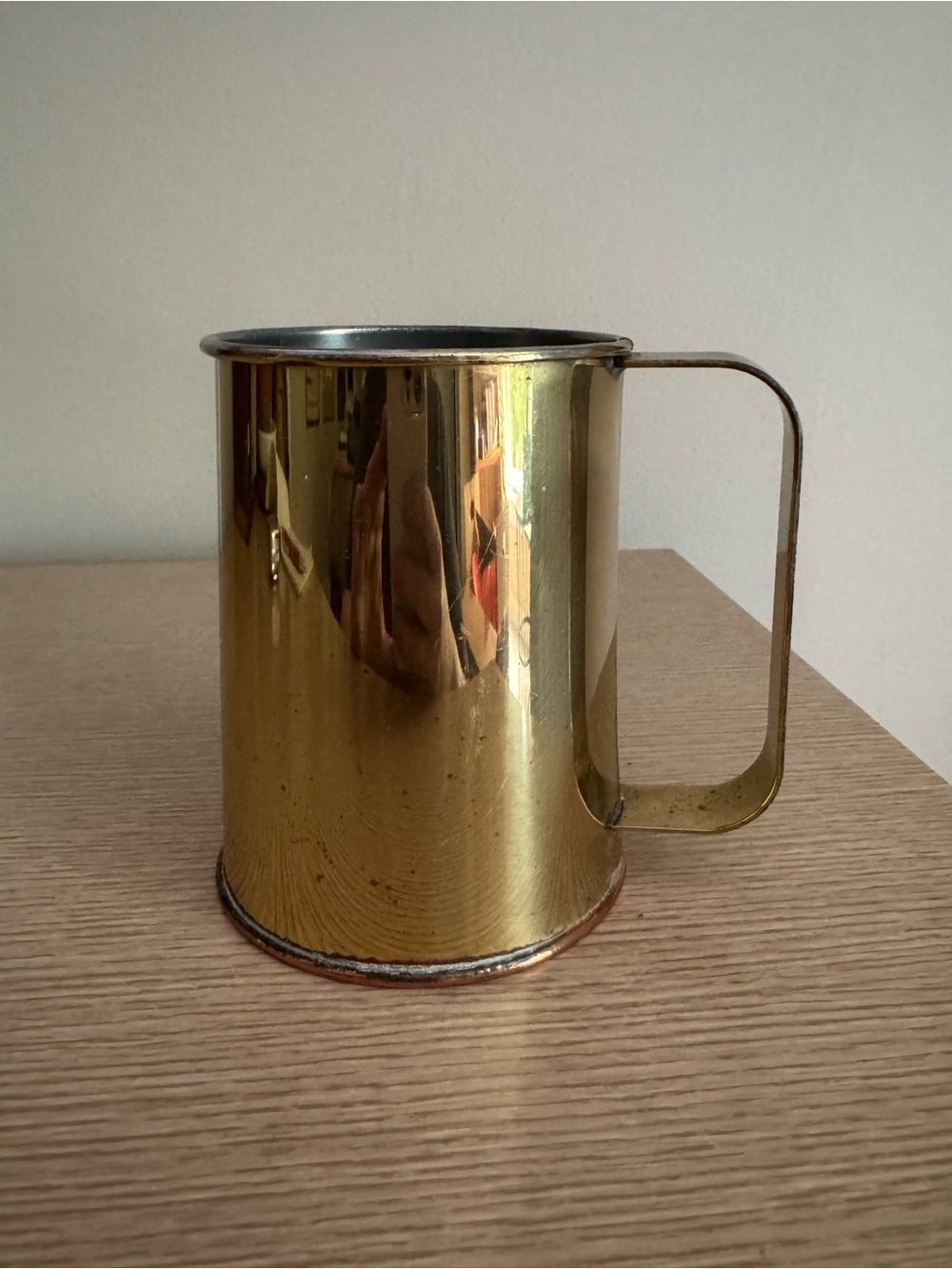Vintage brass mug